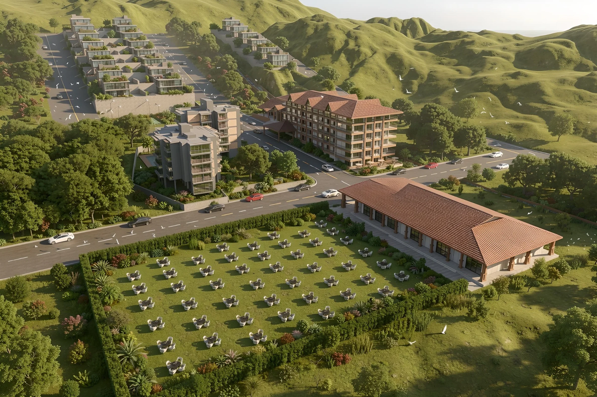 Misty Hills township film - luxury villas, studio apartments and the 4-star resort in Karjat